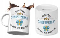 Dla Striptizerki Zestaw Kubek + Skarbonka Prezent Z Nadrukiem Ze Zdjęciem