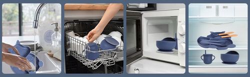 ZESTAW DO KARMIENIA NACZYŃ SILIKONOWE TALERZYK DLA NIEMOWLĄT Z PRZYSSAWKĄ na Arena.pl