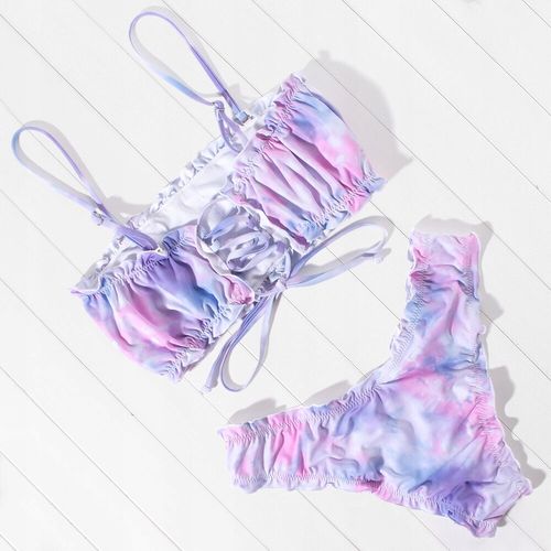 DWUCZĘŚCIOWY STRÓJ KĄPIELOWY BIKINI OPASKA BANDEAU FIGI KOSTIUM PLAŻA BASEN na Arena.pl