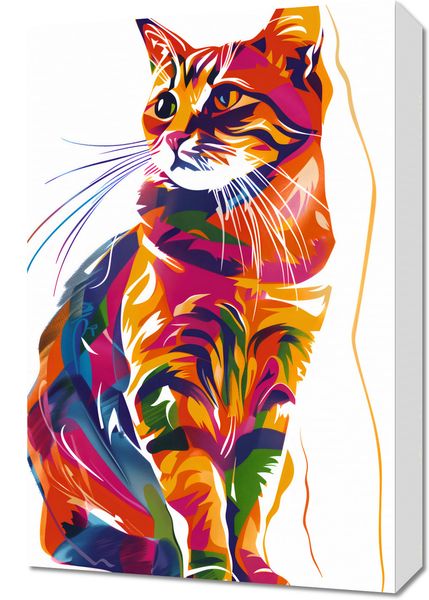 Obraz 40x60cm Nasycony Kot zdjęcie 1