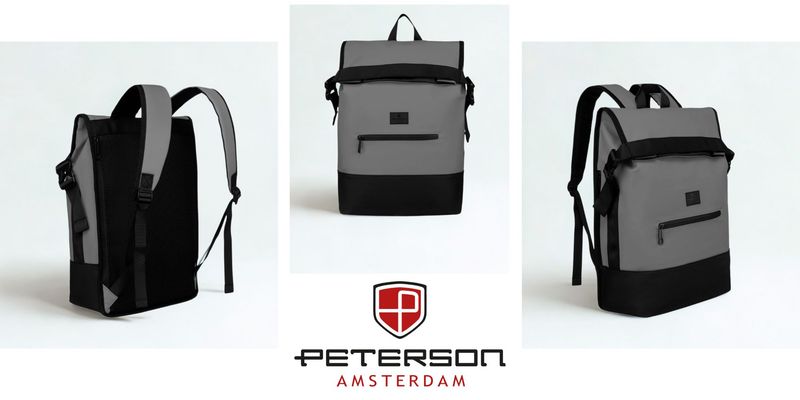 plecak miejski ptn berlin-9053 gray zdjęcie 16