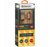 Kabel Defender micro-USB 1m złoty