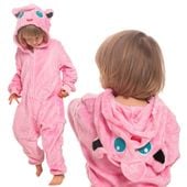 Piżama Dla Dzieci Strój Kigurumi Onesie Jiggly Puff Pokemon Różowy 125-135