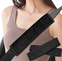 Nakładki Na Pasy Bezpieczeństwa Alcantara Czarna Nić Pokrowce Na Pas