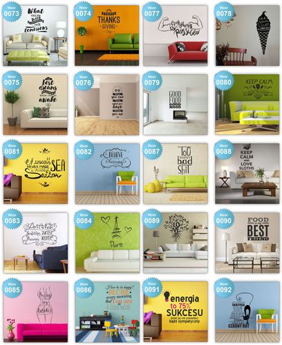 samoprzylepna NAKLEJKA NAPIS CYTATY na ścianę na Arena.pl