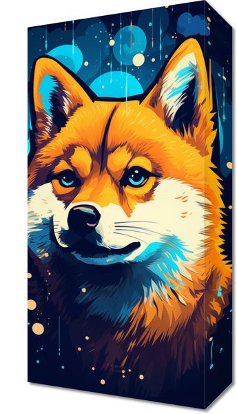 Obraz 20x40cm Lisek w Kosmosie zdjęcie 1