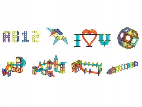 Klocki Magnetyczne, Tor Kulkowy Dla Kulek 188 Elementy Kulodrom na Arena.pl