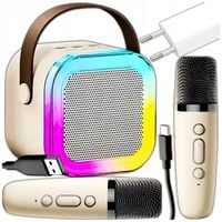 Bezprzewodowy Zestaw Do Karaoke Dla Dzieci Bluetooth Głośnik + 2 mikrofony