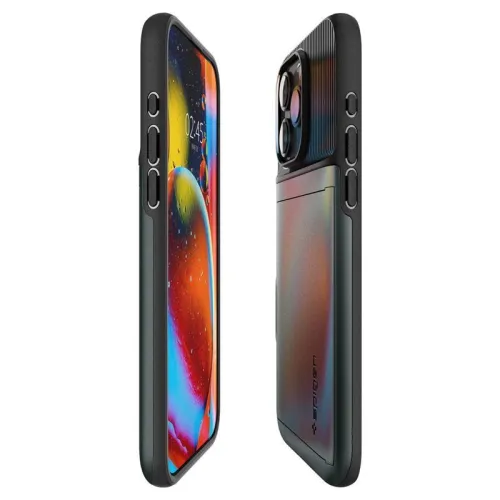 Etui Spigen Slim Armor CS na iPhone 15 Pro Max - ciemnozielone na Arena.pl