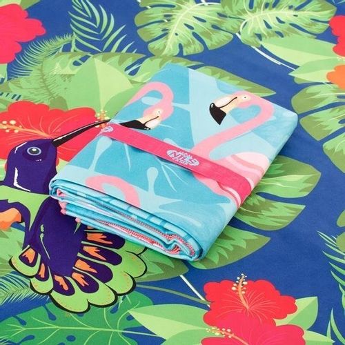 FLAMING RĘCZNIK Z MIKROFIBRY 160X80 cm NILS CAMP na plażę piknik urlop na Arena.pl