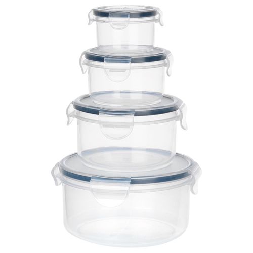 Pojemniki Kuchenne Hermetyczne na Żywność z Uszczelką Zestaw Pojemników x4 na Arena.pl