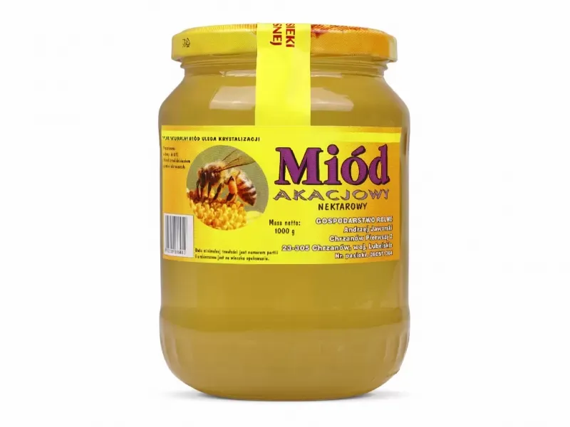 Miód Akacjowy 1000g zdjęcie 1
