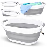 MISKA SKŁADANA SILIKONOWA KOSZ NA PRANIE WANIENKA MIEDNICA TURYSTYCZNA DUŻA