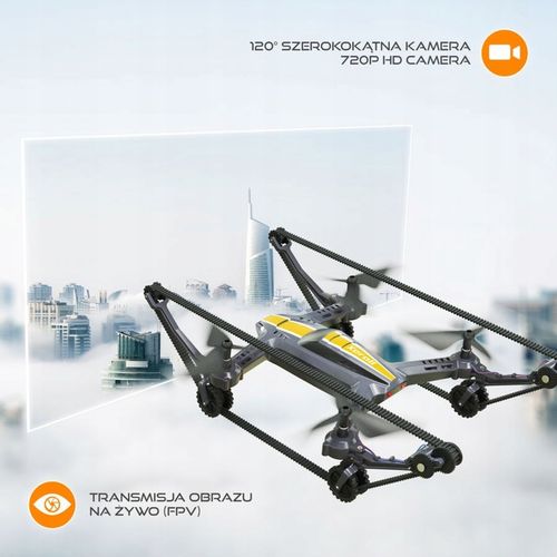 Zabawka Xerall TANKCOPTER 2.4GHz Quadcopter-Czołg Dron, HD FPV na Arena.pl