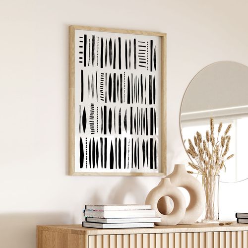 Plakat czarne kreski 30x40 cm na Arena.pl