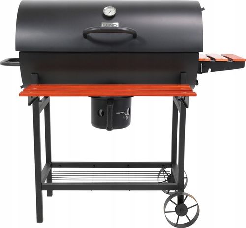 GRILL OGRODOWY WĘGLOWY Z POKRYWĄ DUŻY RUSZT 71x34,5cm POPIELNIK 3 PÓŁKI na Arena.pl