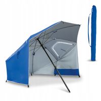 PARASOL PLAŻOWY Ogrodowy z POKROWCEM Niebieski DUŻY Tadar Deluxe XL 240 cm