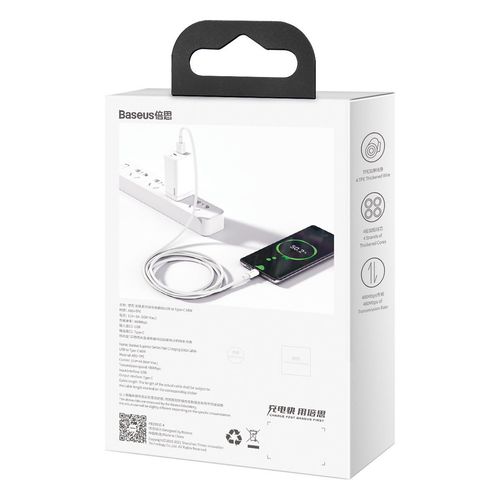 kabel usb do usb-c baseus superior series, 66w, 2m (biały) na Arena.pl
