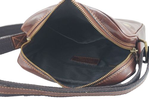 Męska torba CASUAL z regulowanym paskiem - Brązowa na Arena.pl