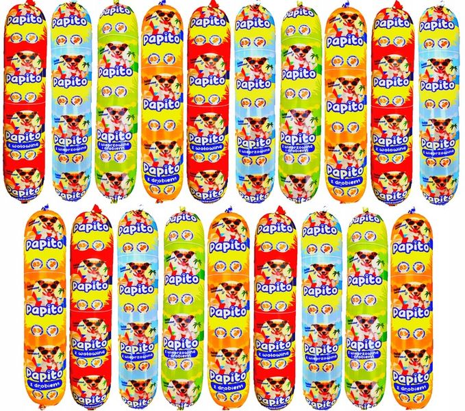 19x1KG Karma dla psa baton PAPITO 83% mięsa + GRATIS zdjęcie 2