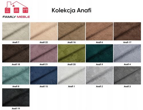 Kanapa sofa KIMO funkcja spania pojemnik Anafi c szara sztruks na Arena.pl