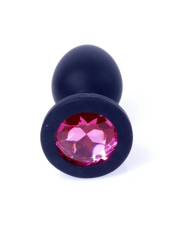 Plug-Jewellery Black Silicon PLUG Small- Pink Diamond na Arena.pl