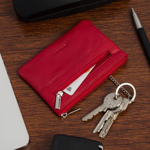 etui na klucze skórzane bellugio - czerwone na Arena.pl