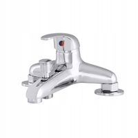 Bateria WANNOWA stojąca łazienkowa SREBRNA 2 otworowa RETRO klasyczna ALFA