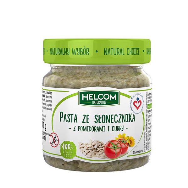 HELCOM Pasta ze słonecznika z pomidorami i curry 180g zdjęcie 1
