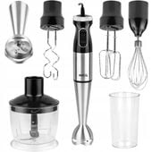 MOCNY BLENDER RĘCZNY WIELOFUNKCYJNY MIKSER 1000W SREBRNY EMAVO