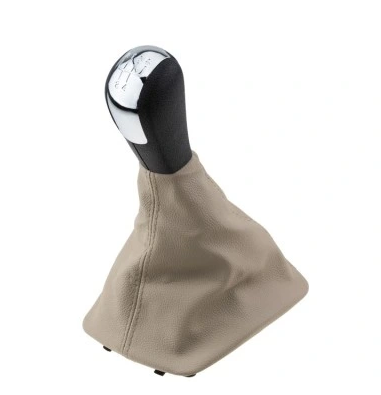 Skoda Octavia II 04- Gałka zmiany biegów + mieszek / 5 biegów beżowa na Arena.pl