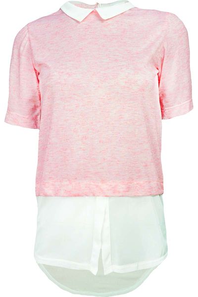 Różowa Bluzka, Kołnierzyk - 36 / S zdjęcie 2