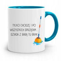 Kubek Błękitny Dla Mamy Matki Dziada Z Baba Brak Z Nadrukiem Ze Zdjęciem