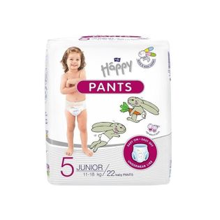 Pieluchomajtki dla dzieci Happy Pants Junior 11-18 kg Folia 22 szt.