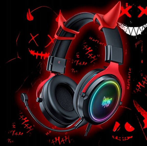 ONIKUMA X10 DEVIL SŁUCHAWKI GAMINGOWE Z MIKROFONEM PRZEWODOWE NAUSZNE DO PC zdjęcie 5