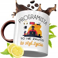 Kubek Bordowy Dla Informatyka Na Urodziny Prezent Z Nadrukiem Ze Zdjęciem