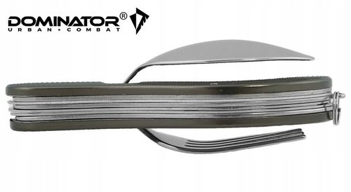 Niezbędnik Turystyczny DOMINATOR sztućce nóż składany łyżka widelec olive na Arena.pl