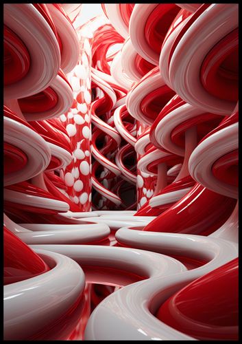 Plakat 70x100cm Czerwone Wiry na Arena.pl