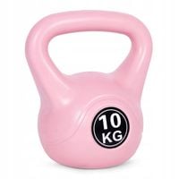 KETTLEBELL KETTLE 10 KG DO ĆWICZEŃ HANTLA KULA FITNESS RÓŻOWY