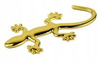 Emblemat Naklejka 3D Chrom Gekon Jaszczurka