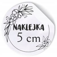 Naklejki z LOGO okrągłe ETYKIETY REKLAMOWE z twoim nadrukiem 5 cm 100 szt