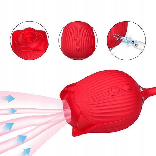 WIBRATOR POSUWISTY STYMULATOR ŁECHTACZKI MOCNE WIBRACJE RÓŻA CZERWONY na Arena.pl