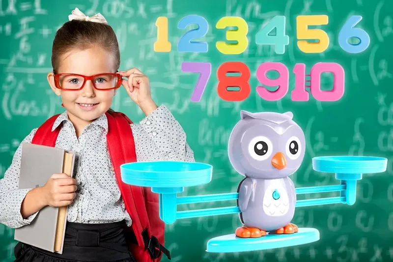 Waga Szalkowa Równoważnia Sowa Nauka Liczenia Sowy zdjęcie 5