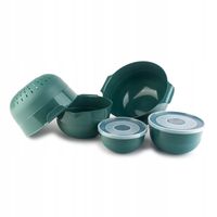 KADAX Zestaw Misek Kuchennych 7El + Durszlak 3L Plastikowe Zielone