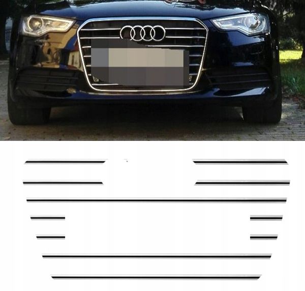 AUDI A6 C7 - Listwy CHROM na atrapę grill Tuning zdjęcie 1
