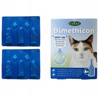 CANAC Dimethicon – Krople ochronne przeciw pchłom i kleszczom dla kotów
