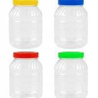 SŁOIK PLASTIKOWY PET 5L DO KISZENIA PRZECHOWYWANIE ZAKRĘTKA SŁÓJ 4 SZT