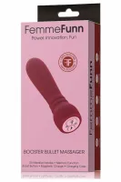 femmefunn booster bullet maroon - kompaktowy wibrator 20 trybow,