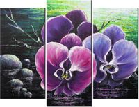 60 90CM OBRAZ 3 ELEM STORCZYK STAWEM ŚCIENNY DRUK PŁÓTNO