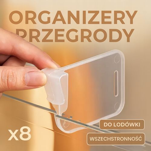 Organizery Przegrody Do Lodówki Na Drzwi Przegródki Zestaw 8 Sztuk 6x5cm na Arena.pl